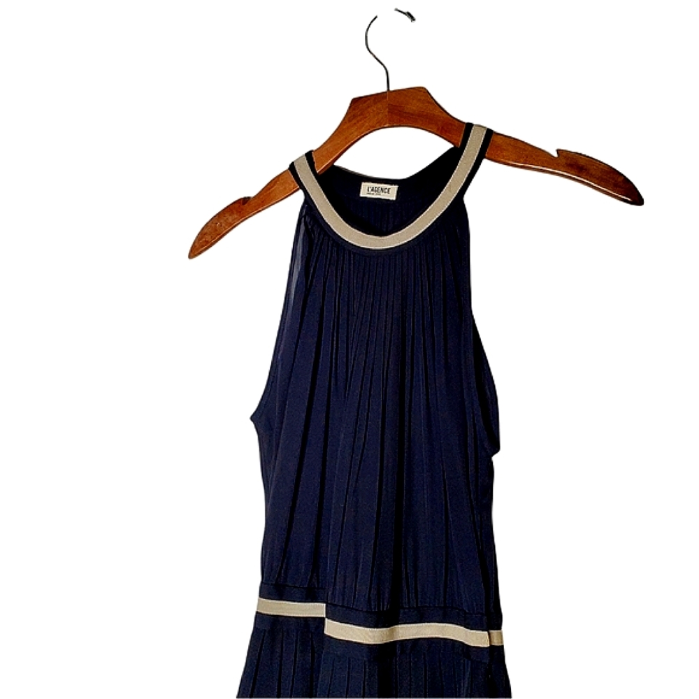 L’Agence Black Silk Halter Neck Cocktail Dress Size 6 - Picture 5 of 15